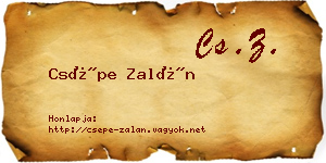 Csépe Zalán névjegykártya