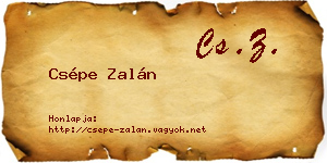 Csépe Zalán névjegykártya