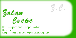 zalan csepe business card